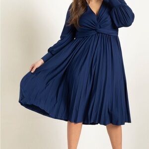 ELOQUII Knot Front Pleated Skirt Dress - Size 26